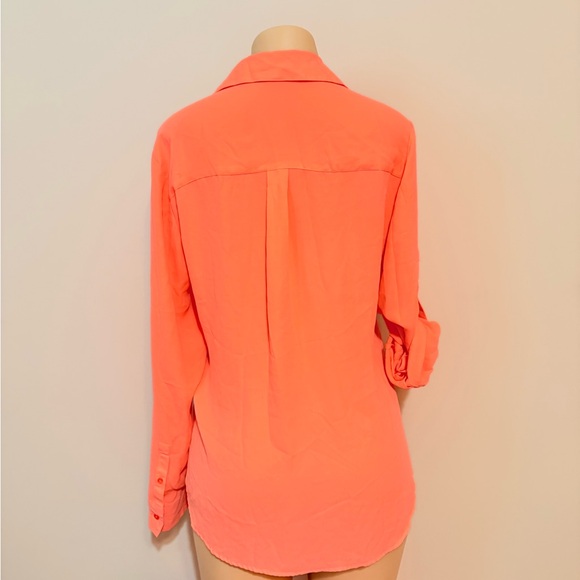 Women's Coral Button-Up Blouse - Picture 8 of 10